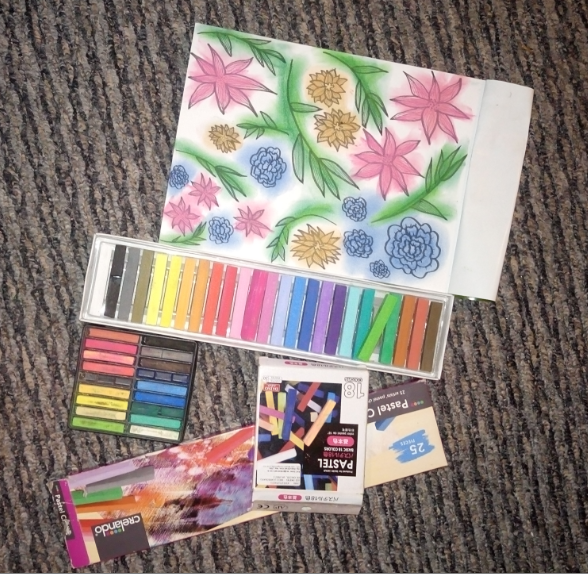 My pastel chalks flower - image 1 - student project