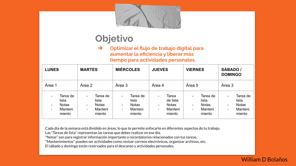 Breve planificador semana de trabajo digital - image 1 - student project