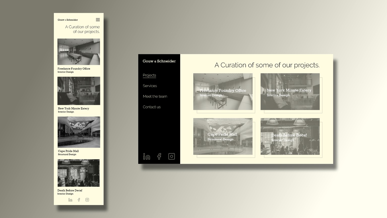 Gouw & Schneider Architects Web page - image 2 - student project
