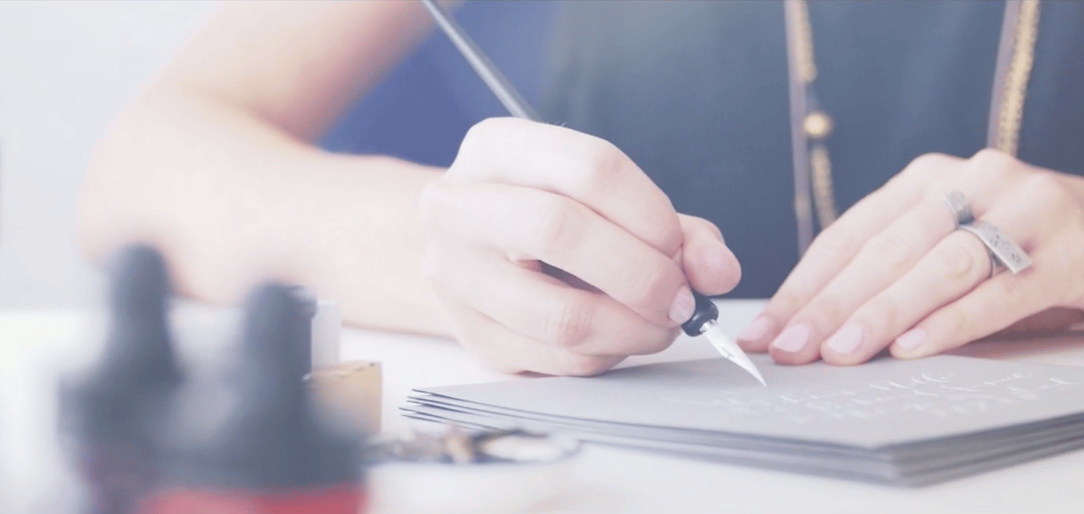 white ink on grey envelopes - image 1 - student project