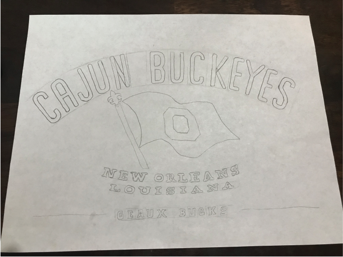 Cajun Buckeyes T-Shirt - image 3 - student project