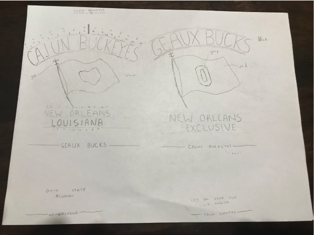 Cajun Buckeyes T-Shirt - image 2 - student project