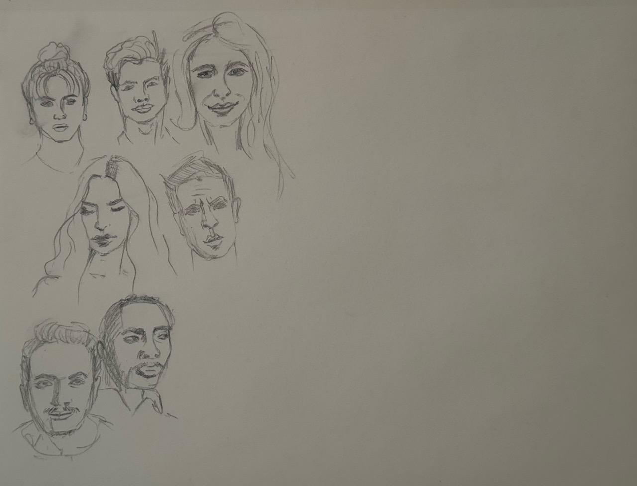 Quick Face Sketches - image 2 - student project