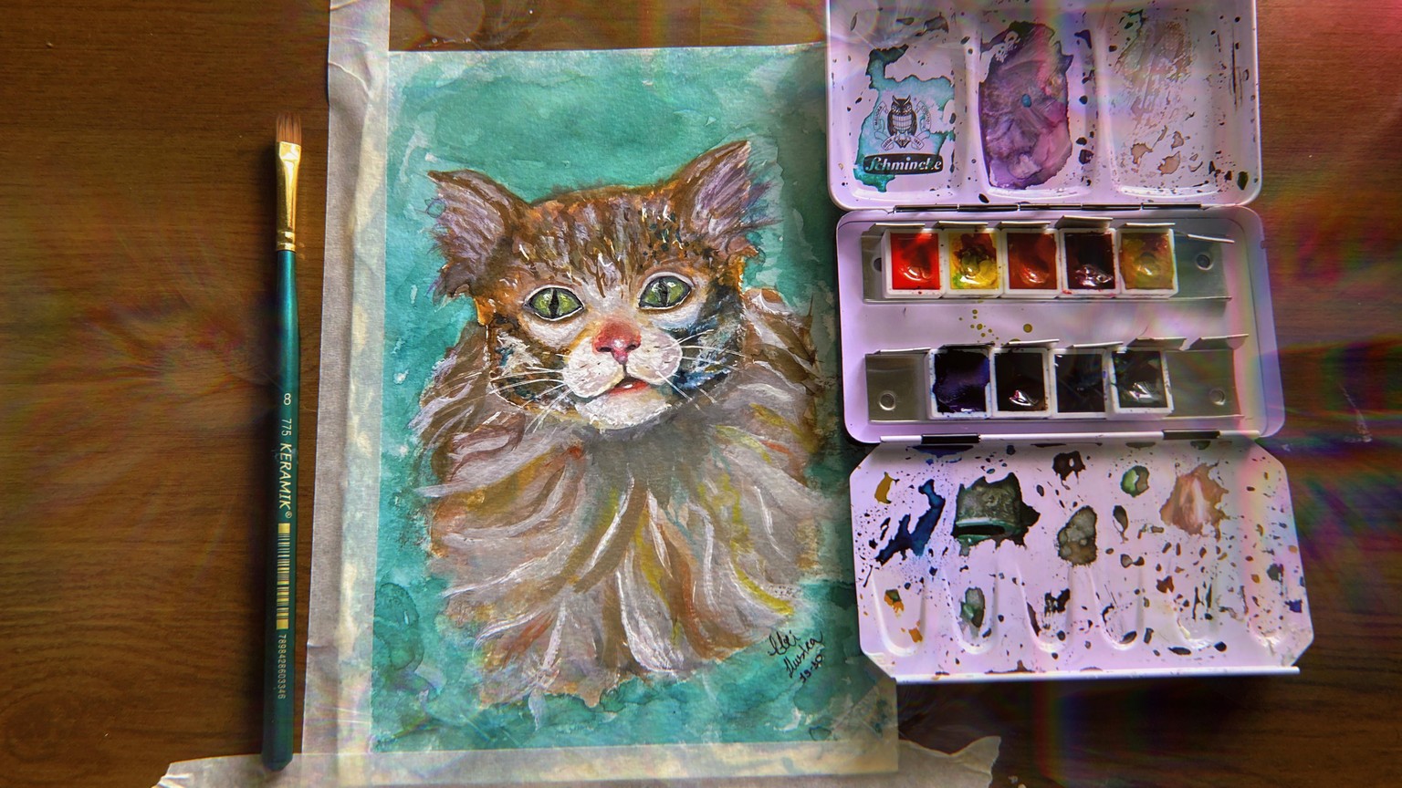 Gato em aquarela - image 1 - student project