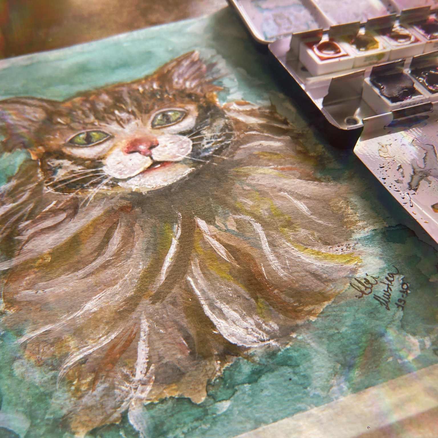 Gato em aquarela - image 2 - student project