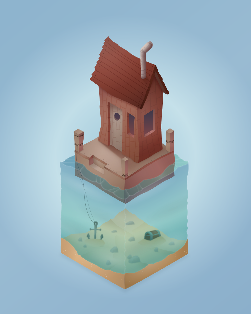 House over water - image 1 - student project