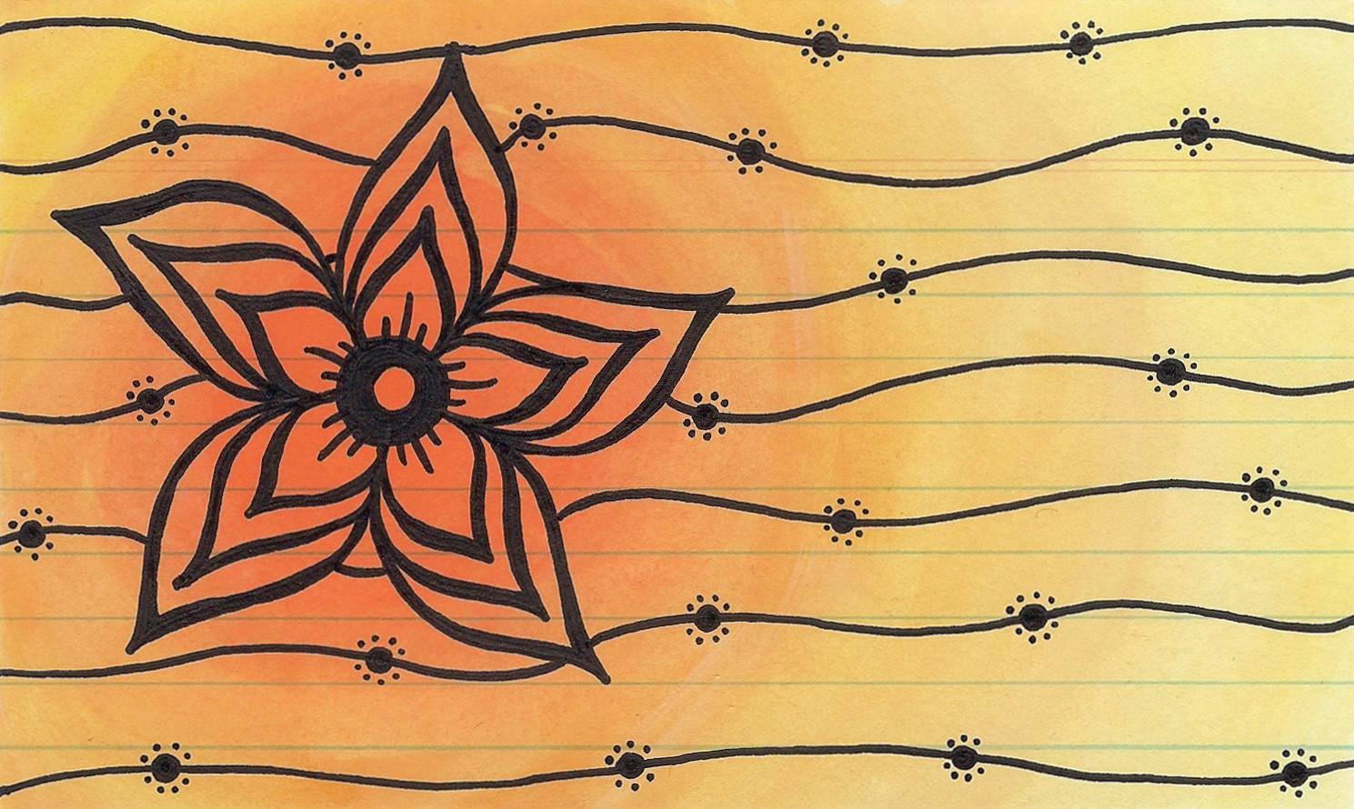 Index card flower - image 1 - student project