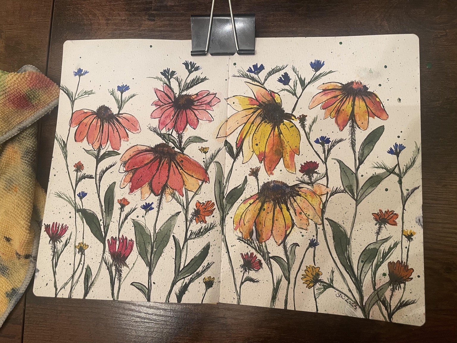 Florals and ink - image 2 - student project