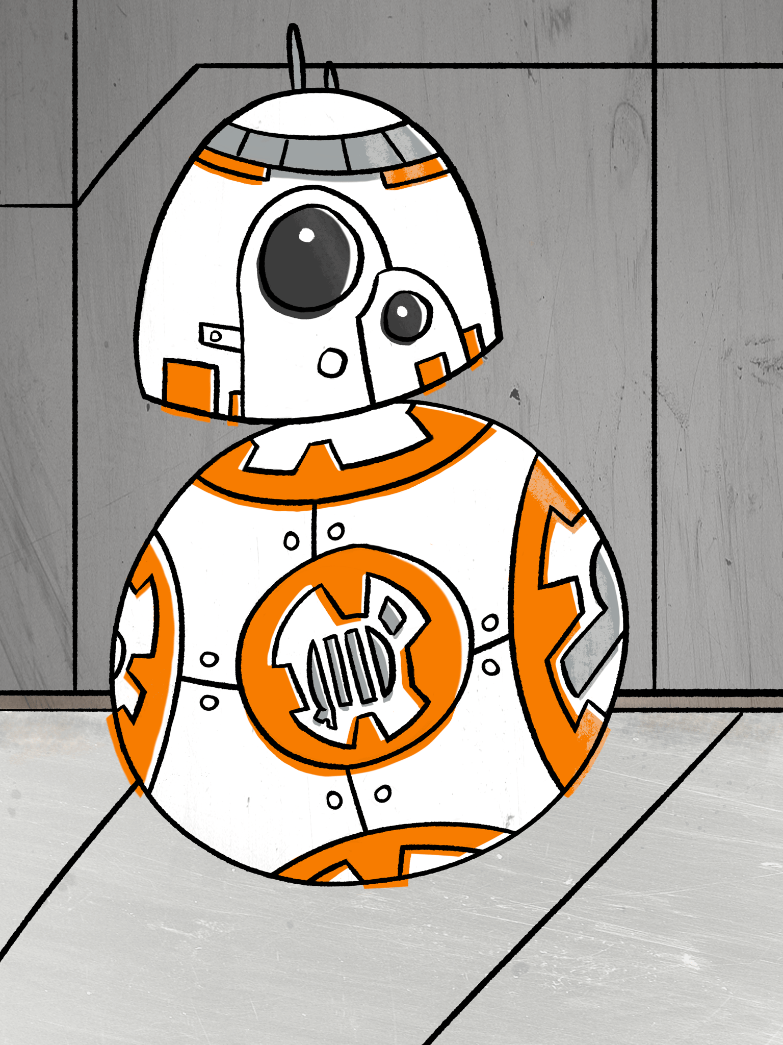 BB-8 with color and texture - image 1 - student project