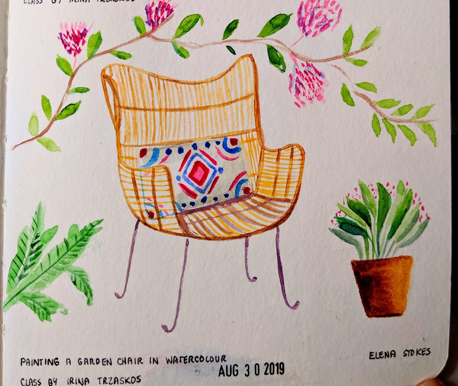 Watercolour Garden Chair (2019 Summer Challenge) - image 1 - student project