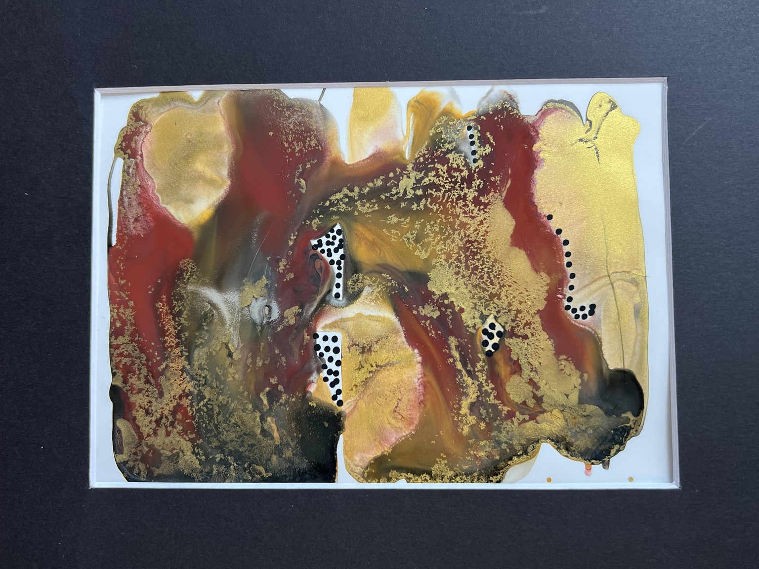 Abstracts using Acrylics Inks & Mineral Paper - image 5 - student project