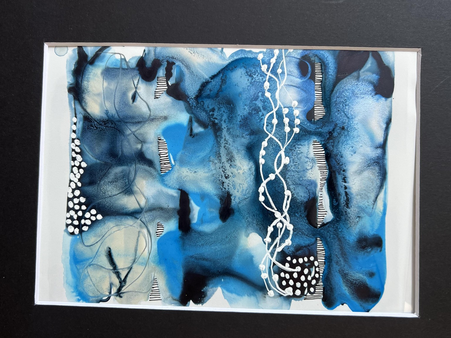 Abstracts using Acrylics Inks & Mineral Paper - image 4 - student project