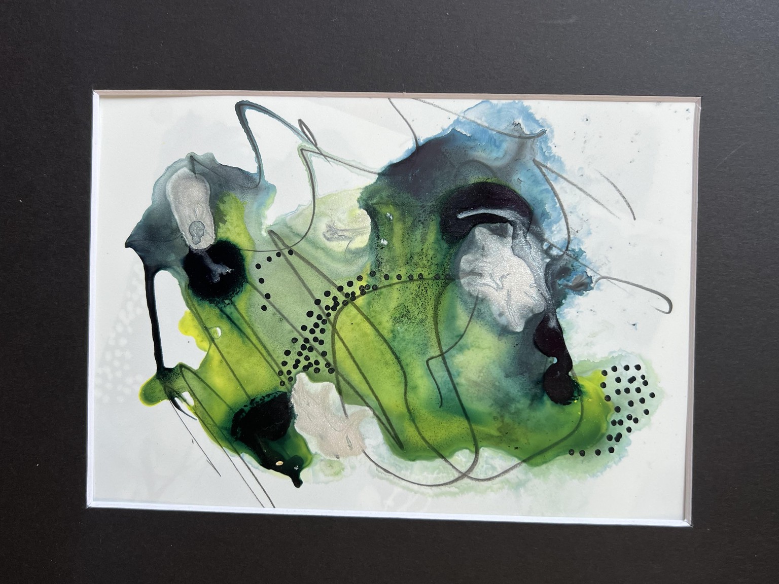 Abstracts using Acrylics Inks & Mineral Paper - image 3 - student project