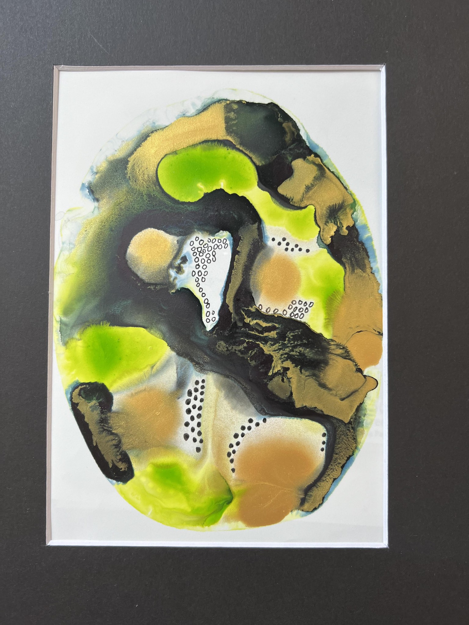 Abstracts using Acrylics Inks & Mineral Paper - image 1 - student project