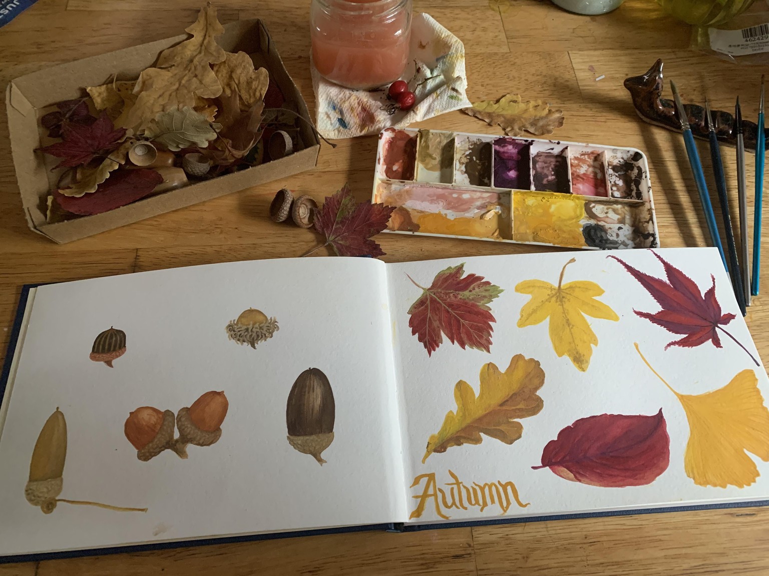 Celebrating Autumn in gouache - image 1 - student project