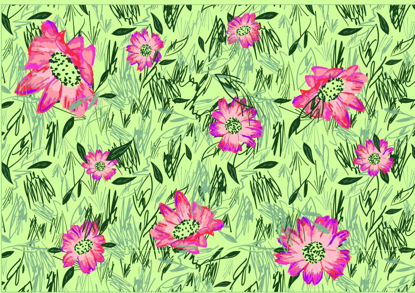 Background Foliage Scribble Pattern - image 1 - student project