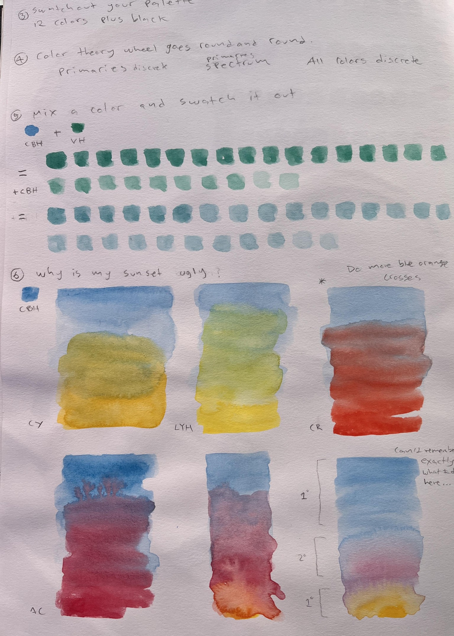 Watercolor Mixing and Matching - image 2 - student project