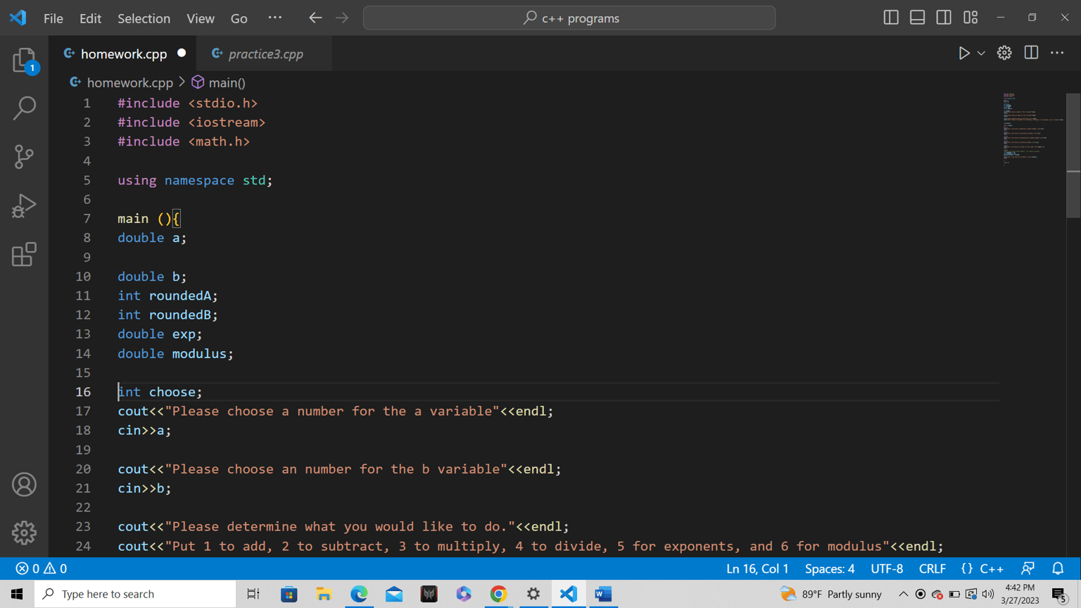calculator Assignment. - image 2 - student project