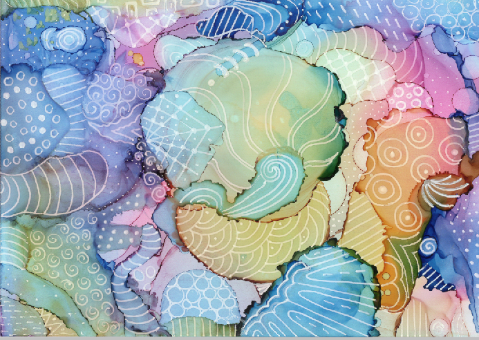 Alcohol Ink and doodling - image 1 - student project