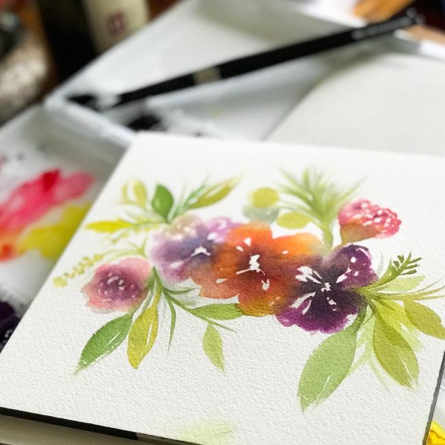 Painting Flowy Flowy Florals - image 2 - student project