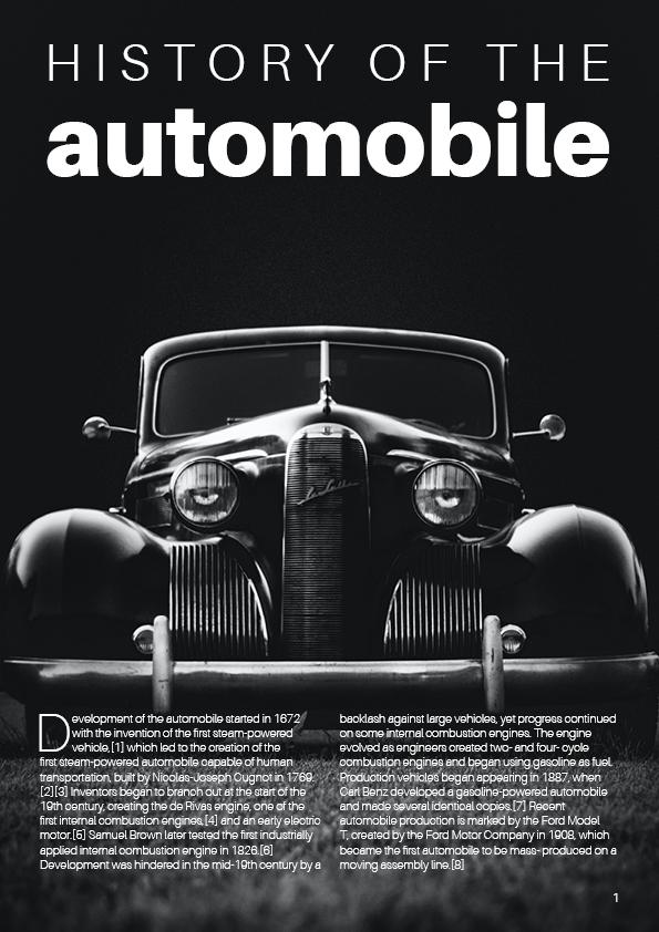 Universe, History of automobile, symmetrical and asymmetrical balance - image 10 - student project