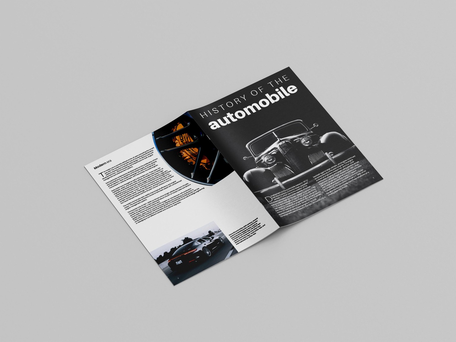 Universe, History of automobile, symmetrical and asymmetrical balance - image 14 - student project