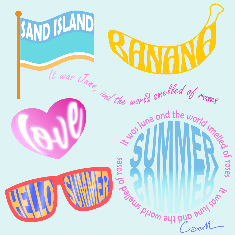 Warp text into shapes - image 1 - student project