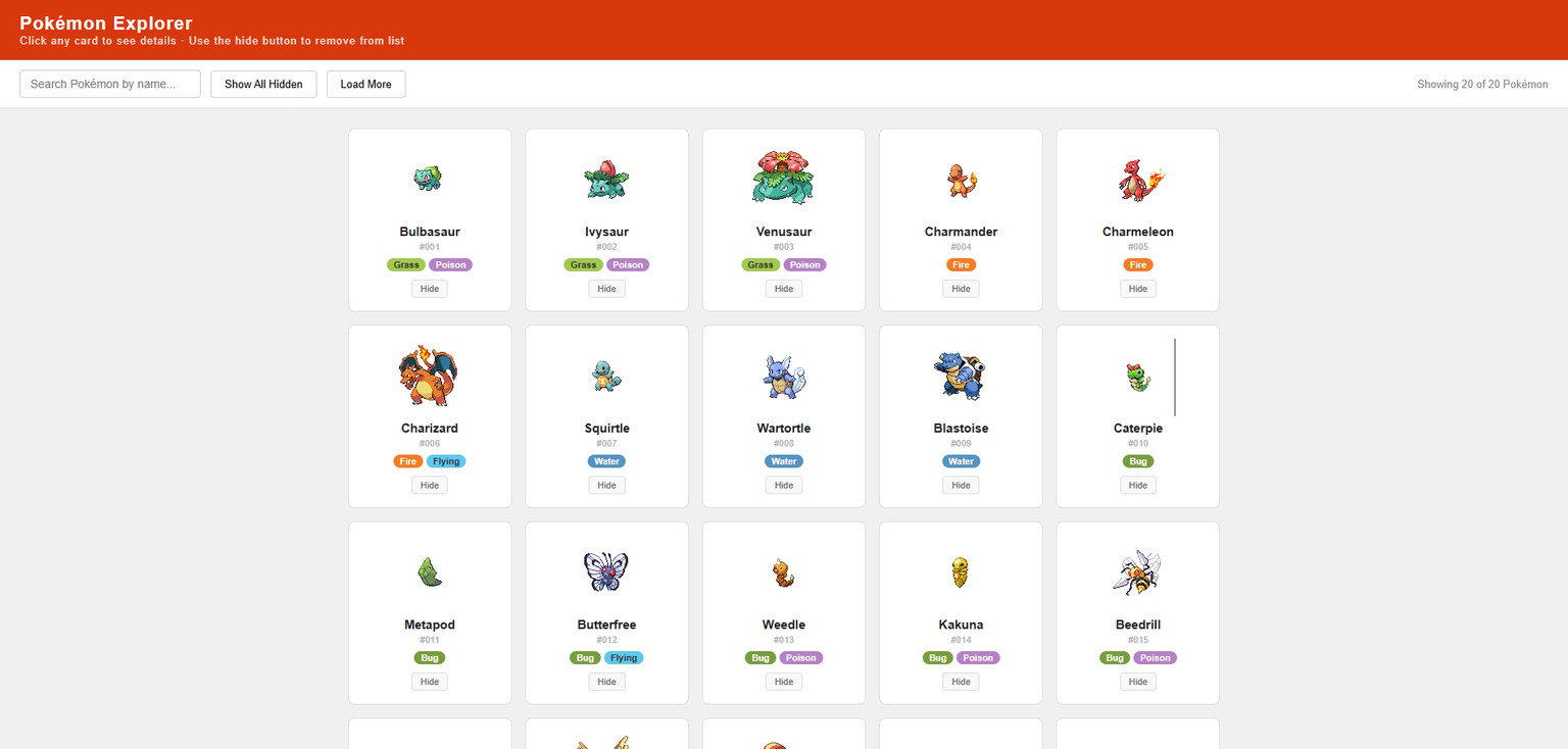 Pokemon List - image 1 - student project