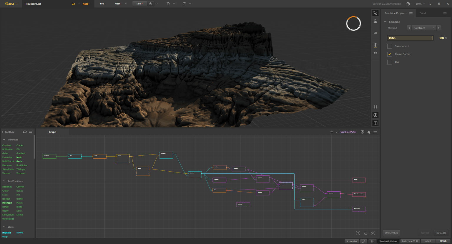 Mountain | Procedural Mountain in Gaea - image 2 - student project