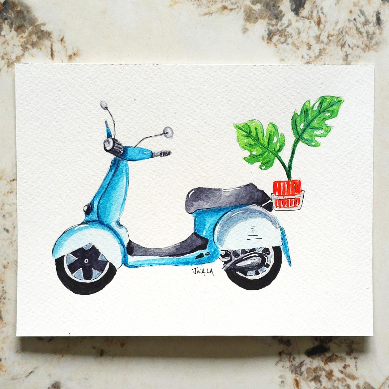 Watercolor Scooter - image 1 - student project