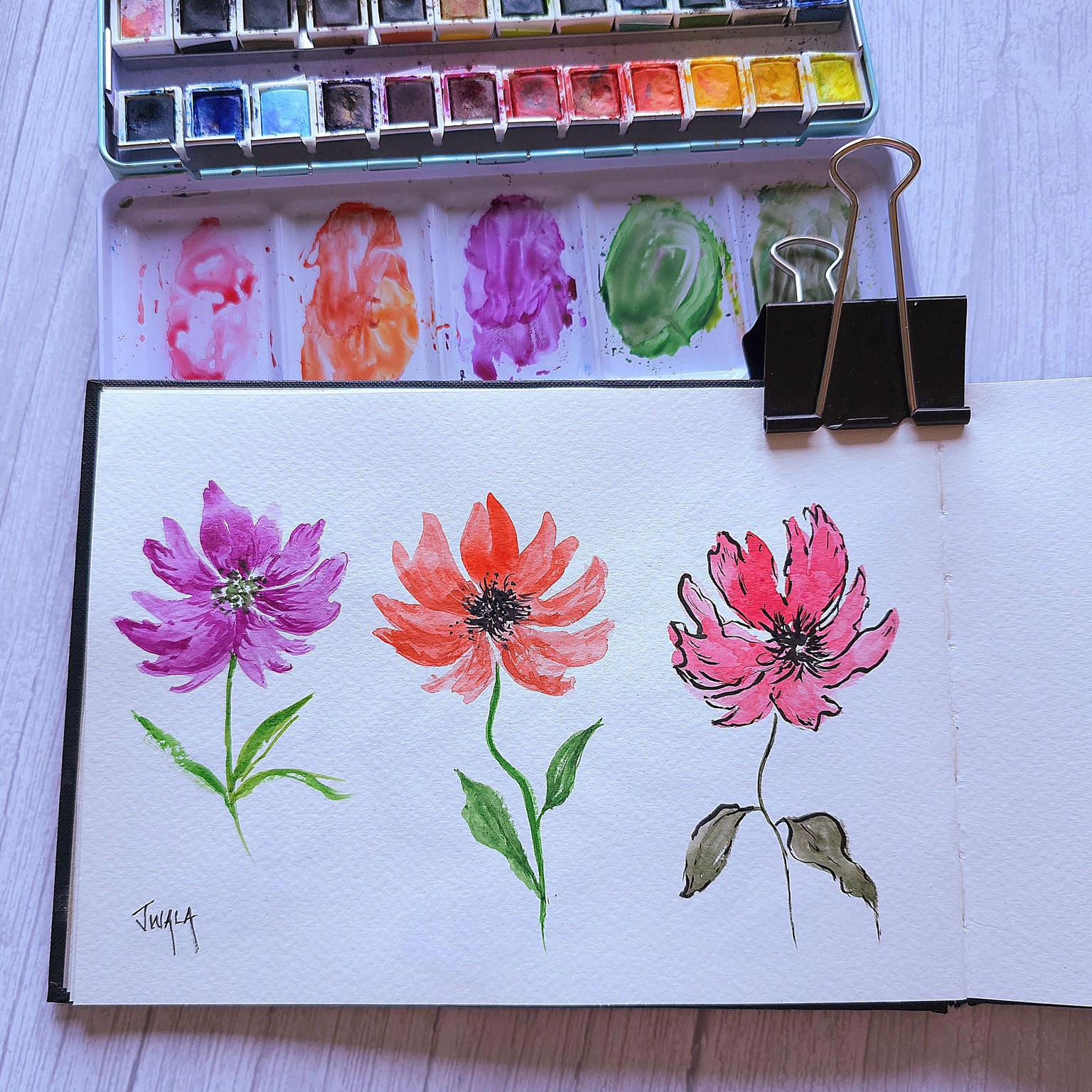 Loose Watercolor Florals - image 1 - student project