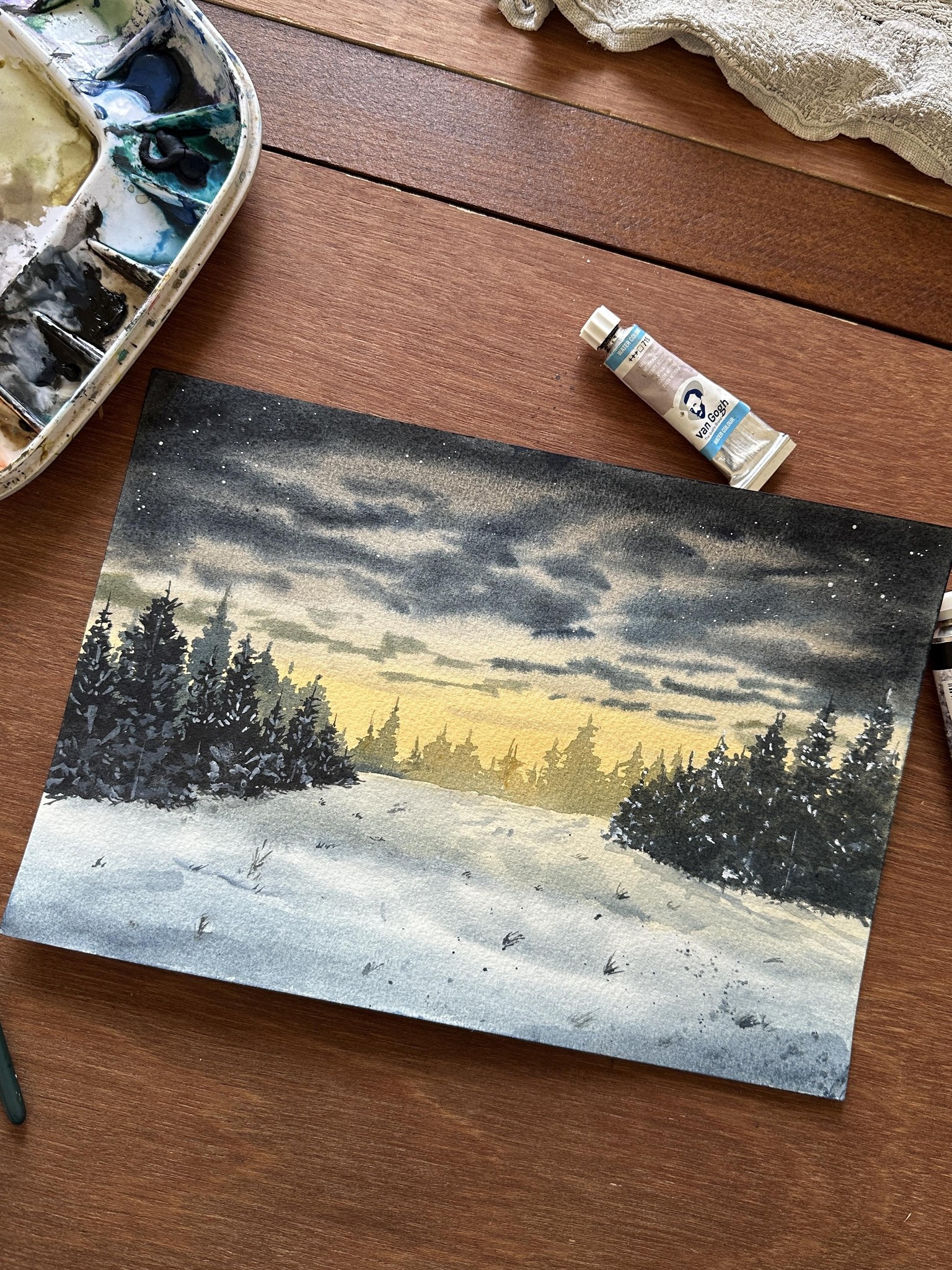 Winter landscapes in watercolour A 12 day challenge - image 7 - student project