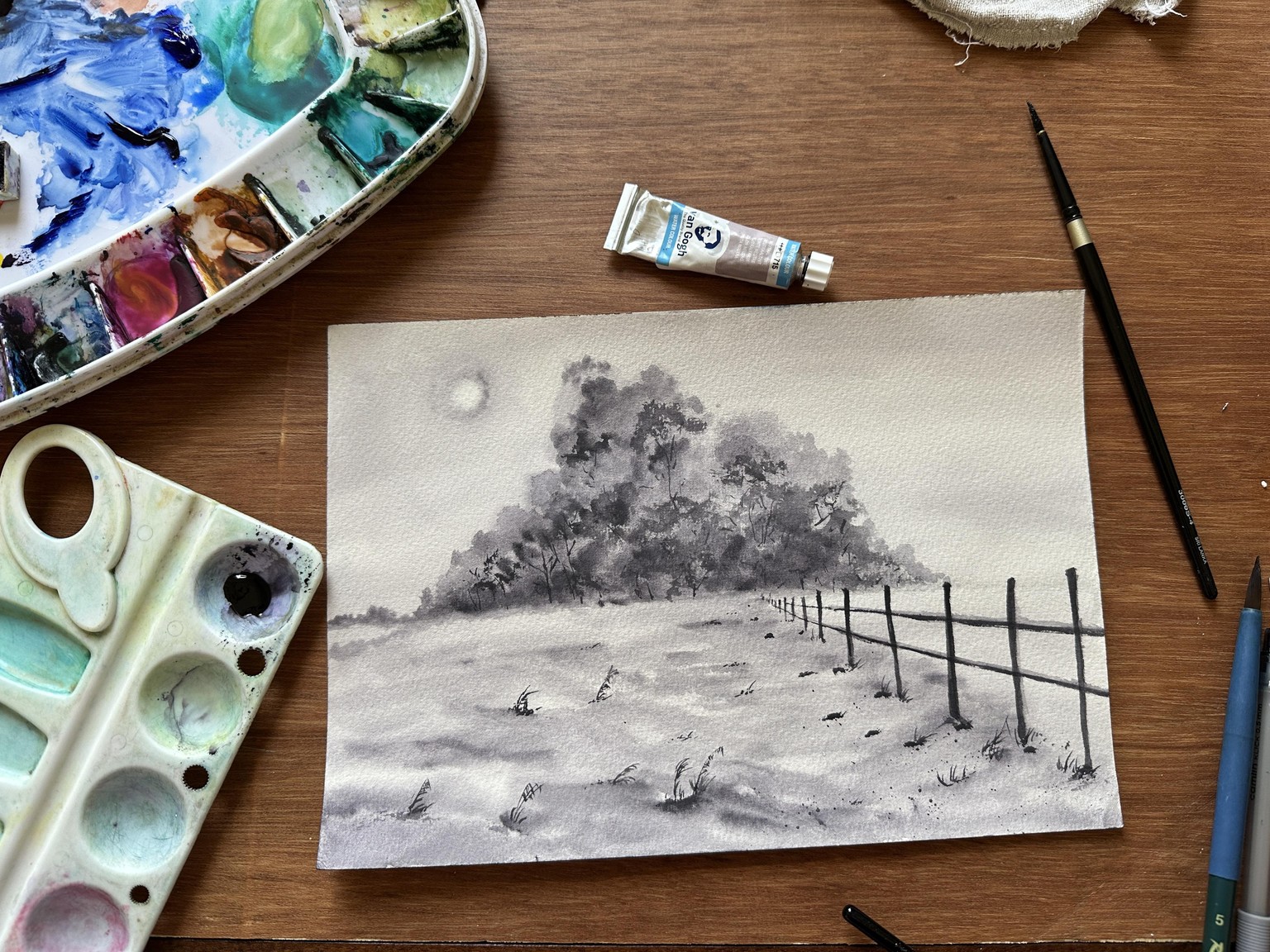 Winter landscapes in watercolour A 12 day challenge - image 8 - student project