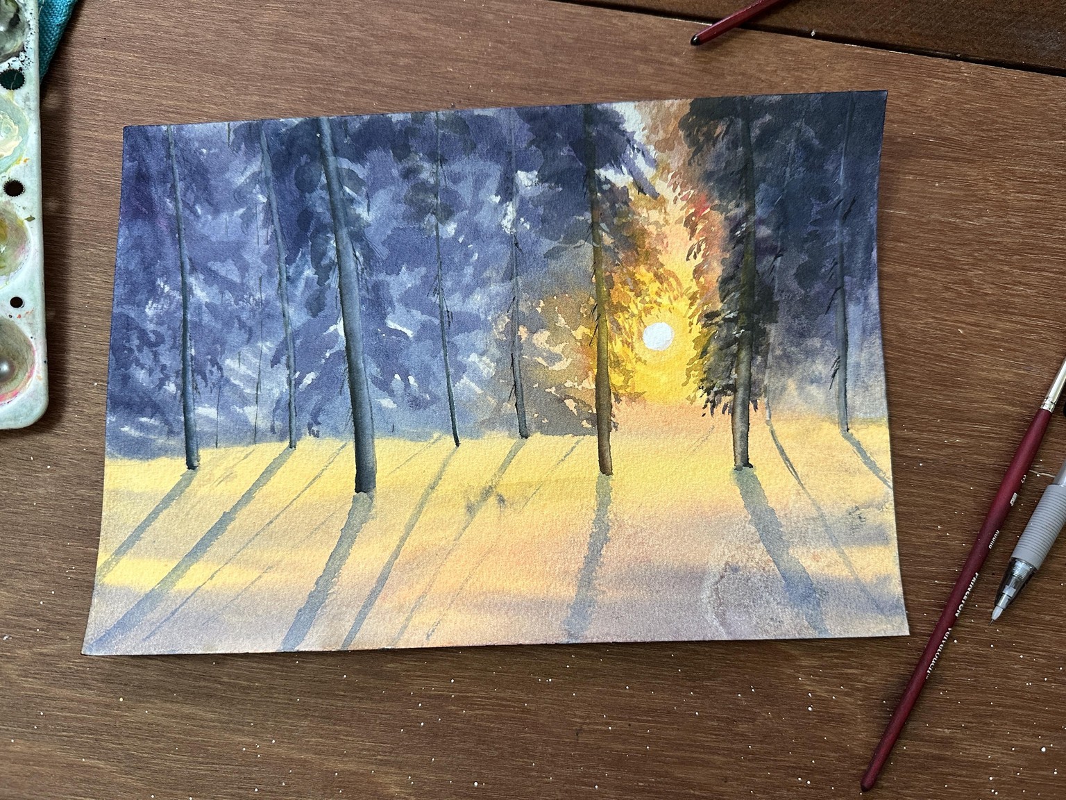 Winter landscapes in watercolour A 12 day challenge - image 2 - student project
