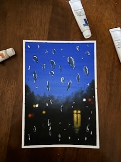 Rainy night with gouache - image 1 - student project