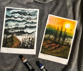 Gouache landscape - image 3 - student project
