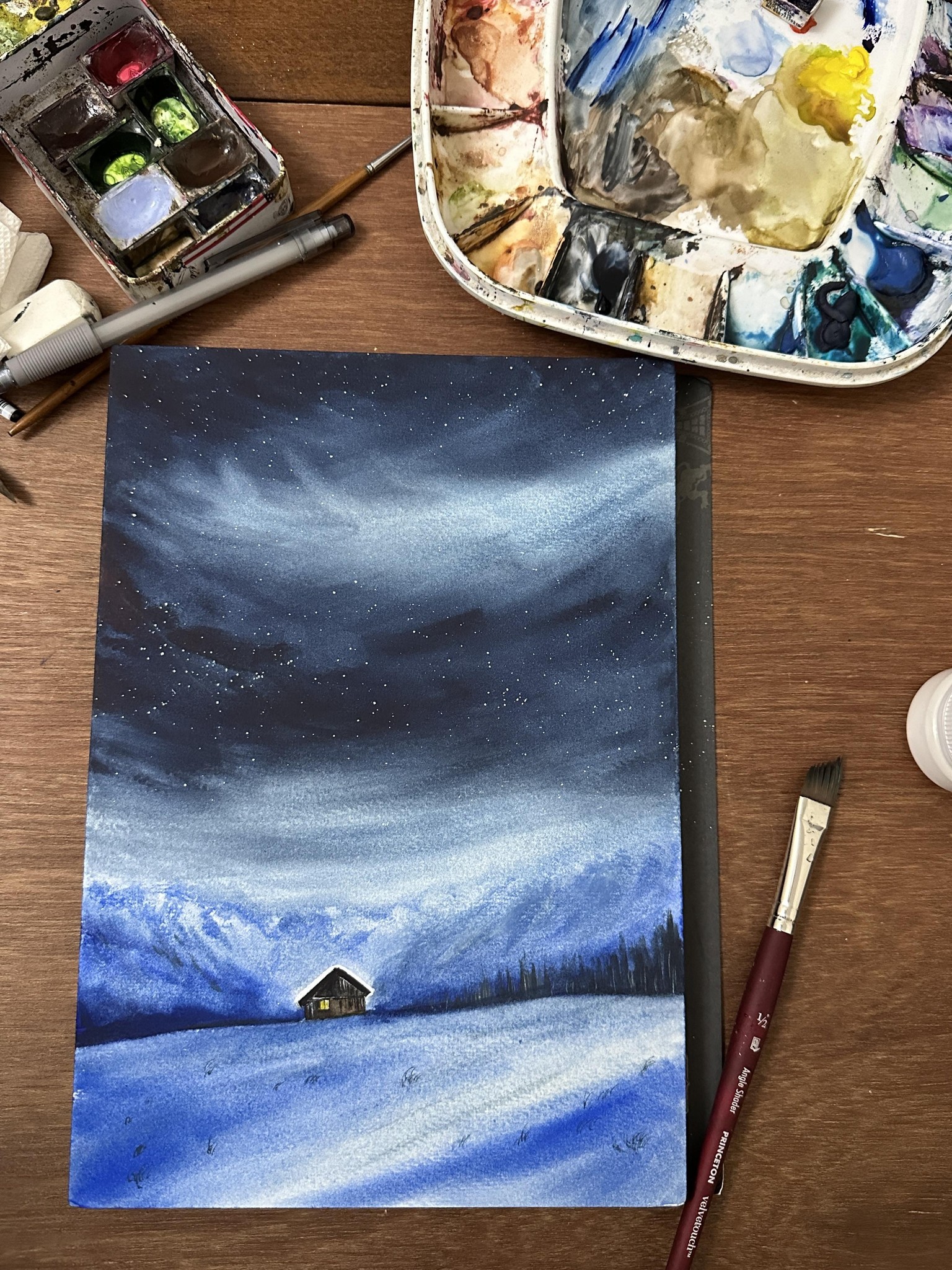 Winter landscapes in watercolour A 12 day challenge - image 9 - student project