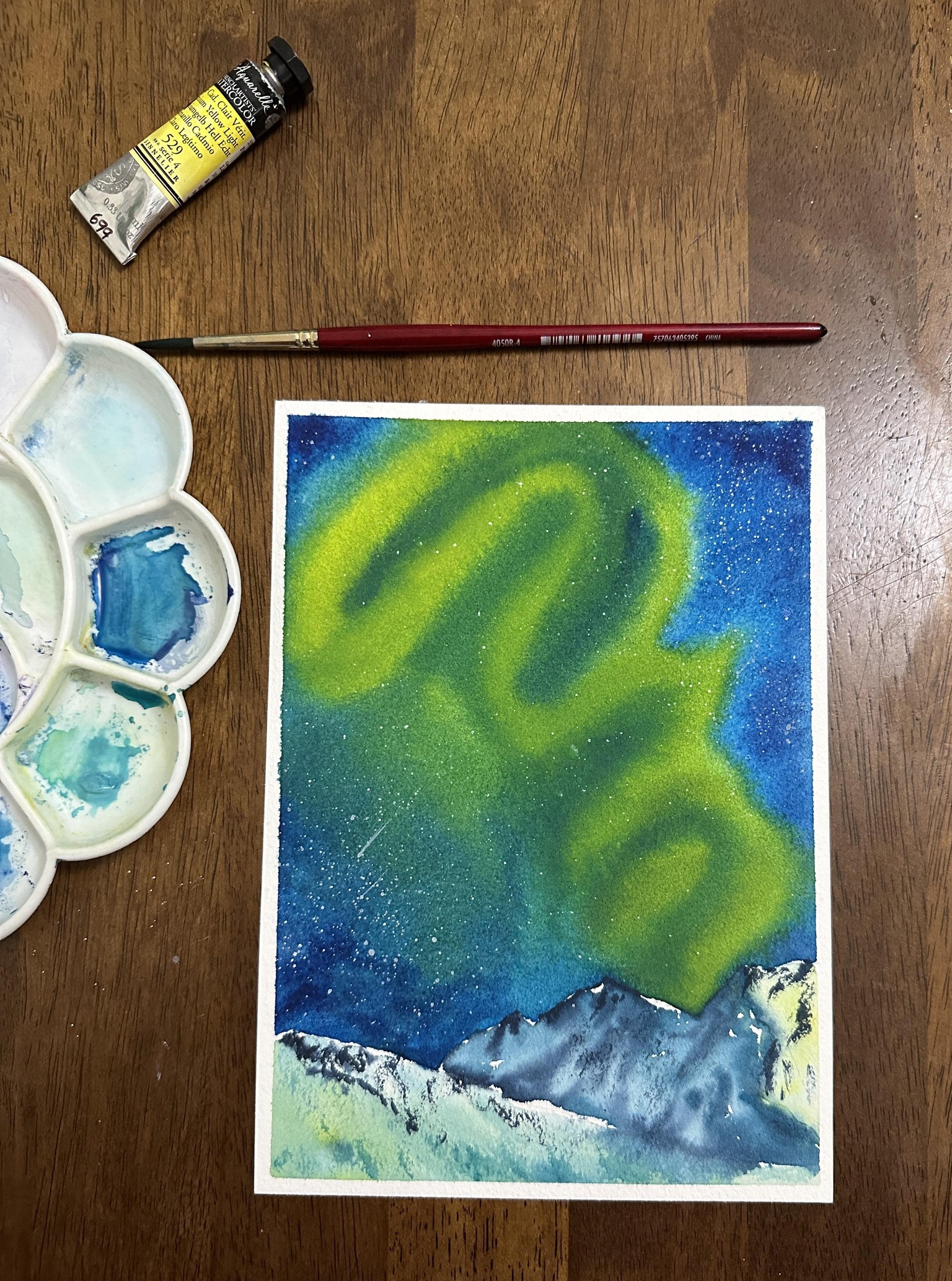 Aurora watercolour - image 15 - student project