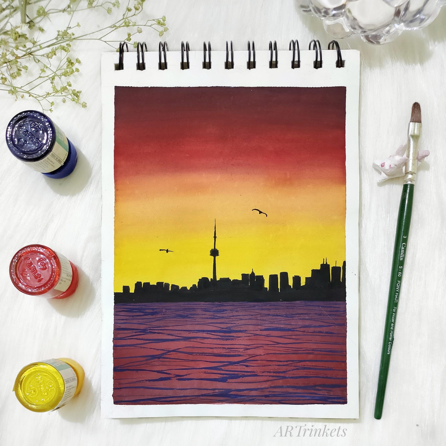 Gouache landscapes - image 1 - student project