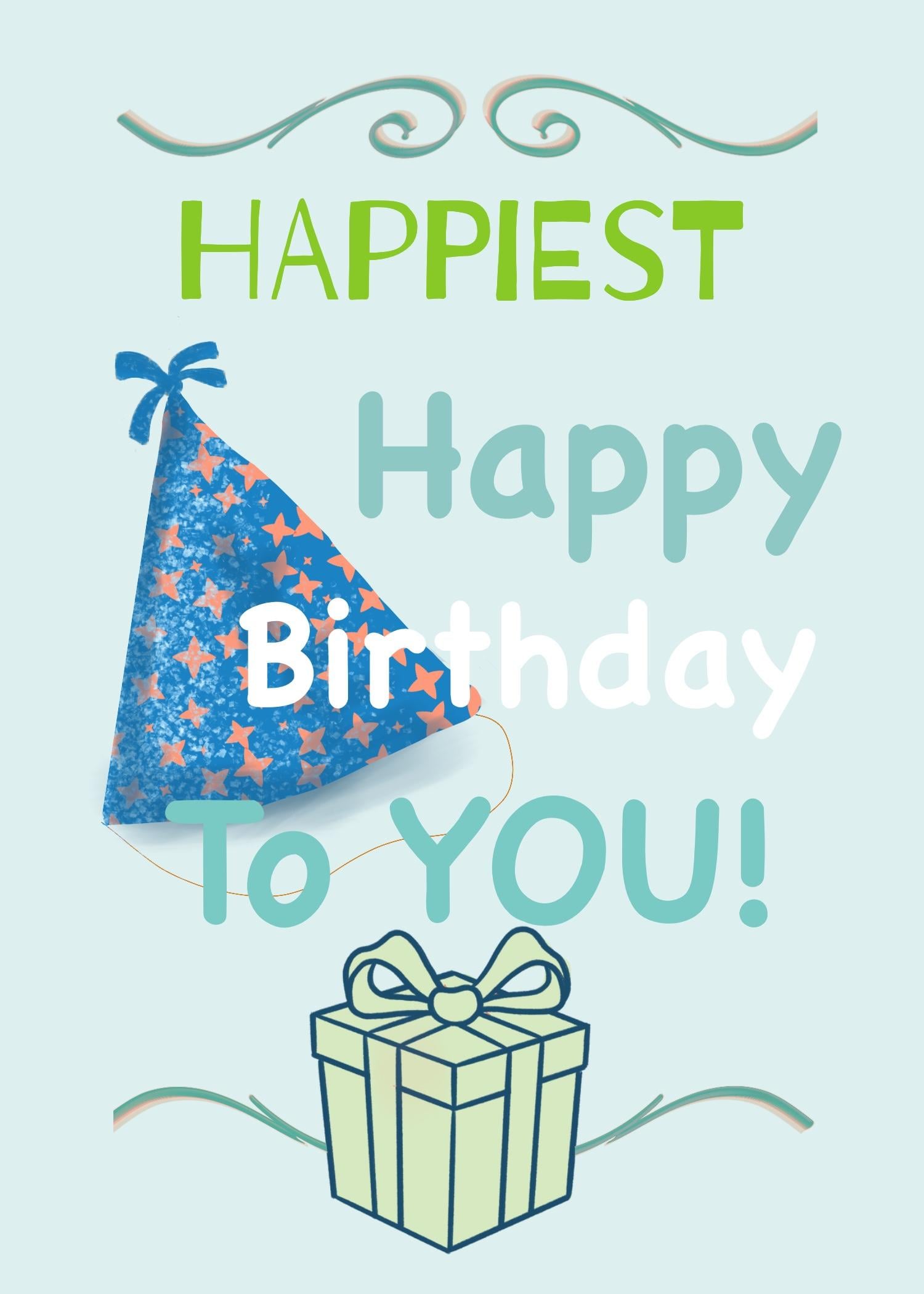 Birthday Hat card - image 3 - student project