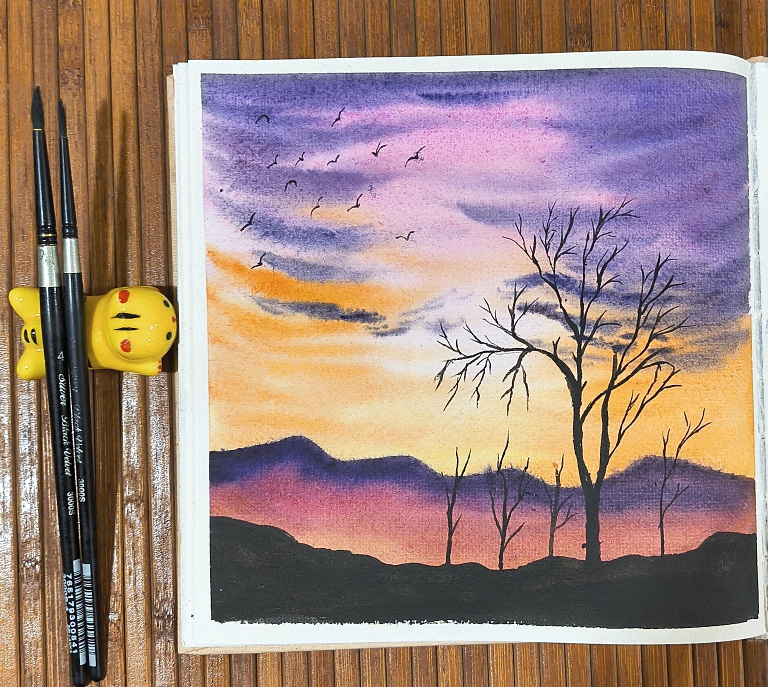 Expressive Watercolour Skies - image 6 - student project