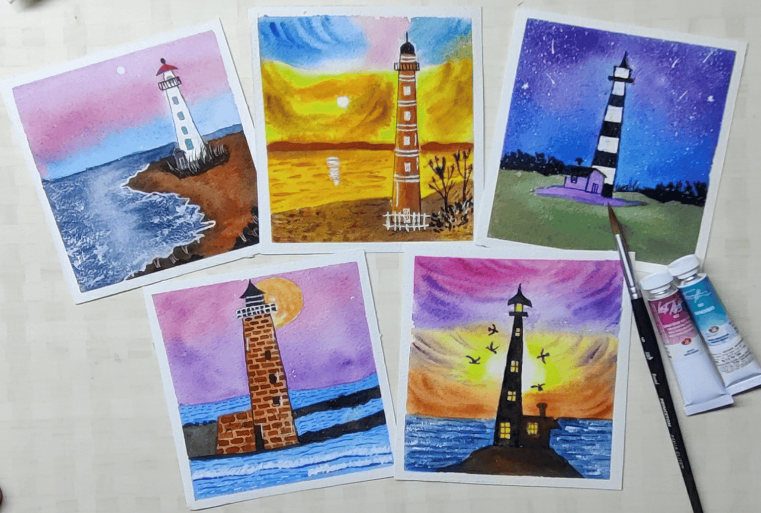 50 days watercolor challenge - image 3 - student project