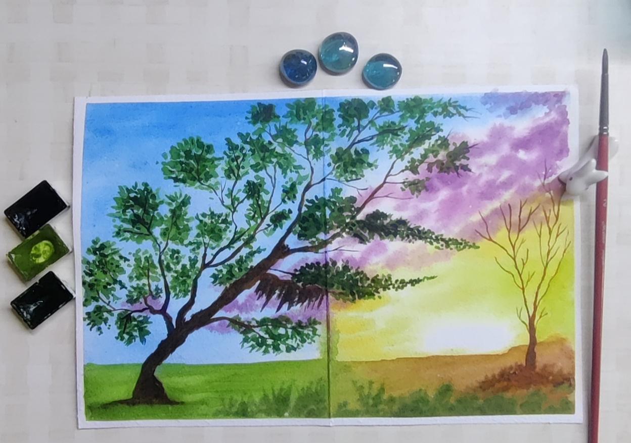 Sketchbook Watercolour Landscapes with Geethu - image 10 - student project