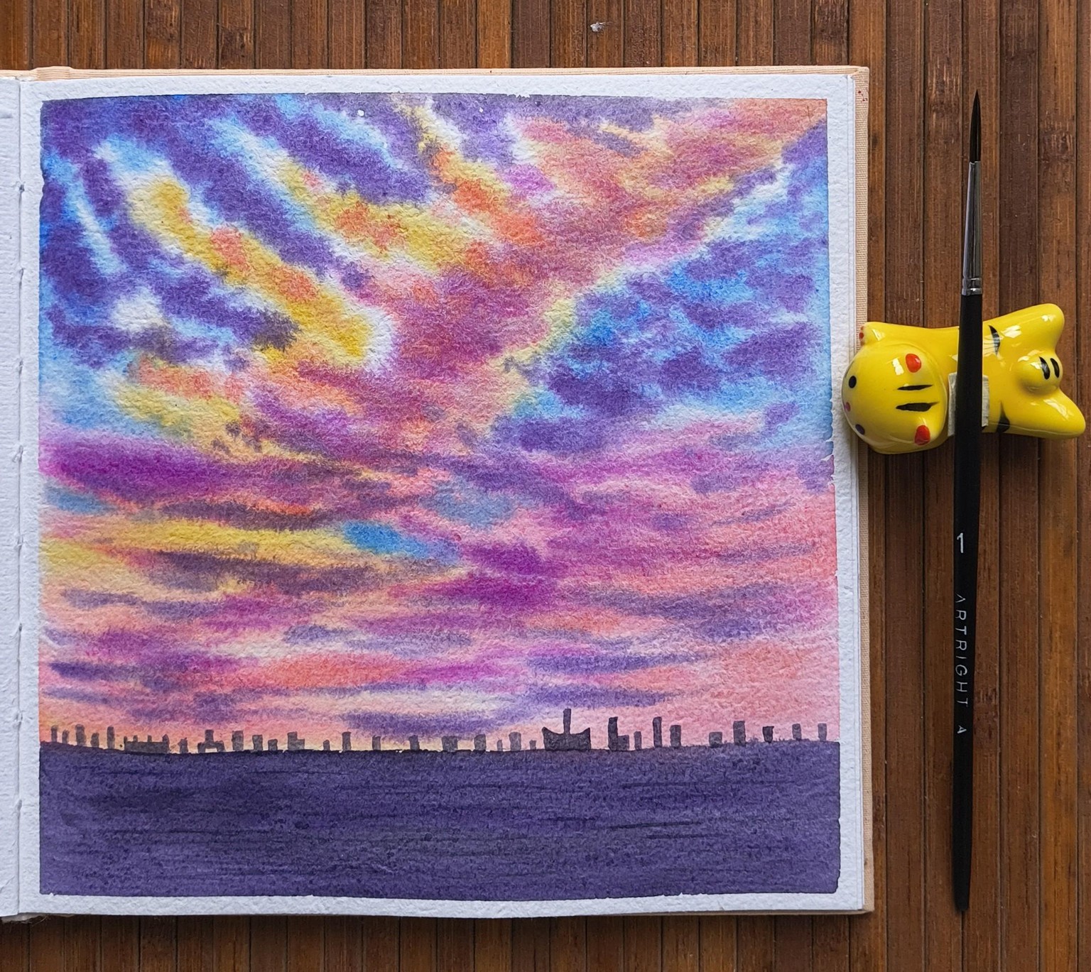 Painting Watercolour Skies with Nilam - image 3 - student project