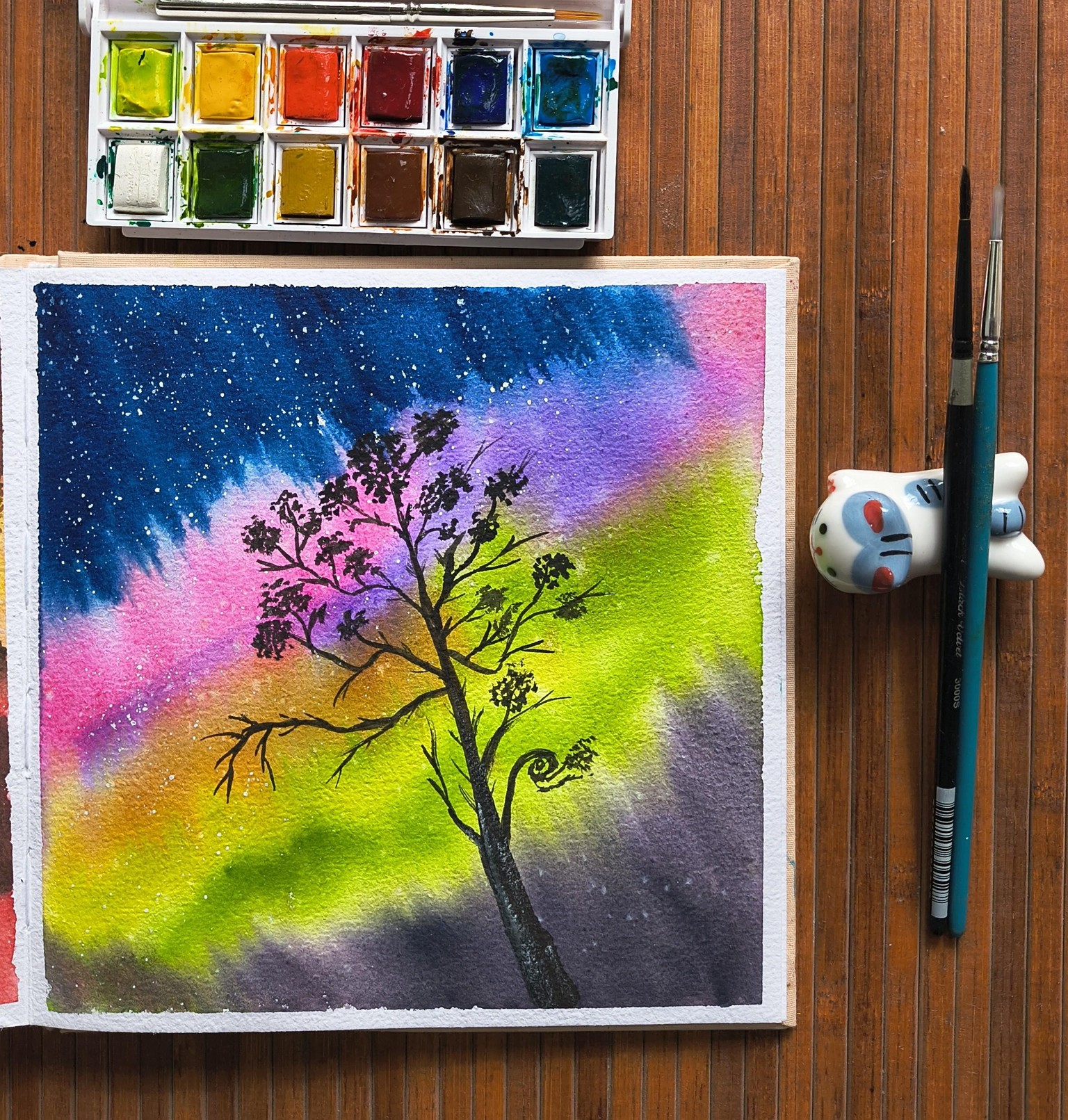 Expressive Watercolour Skies - image 3 - student project