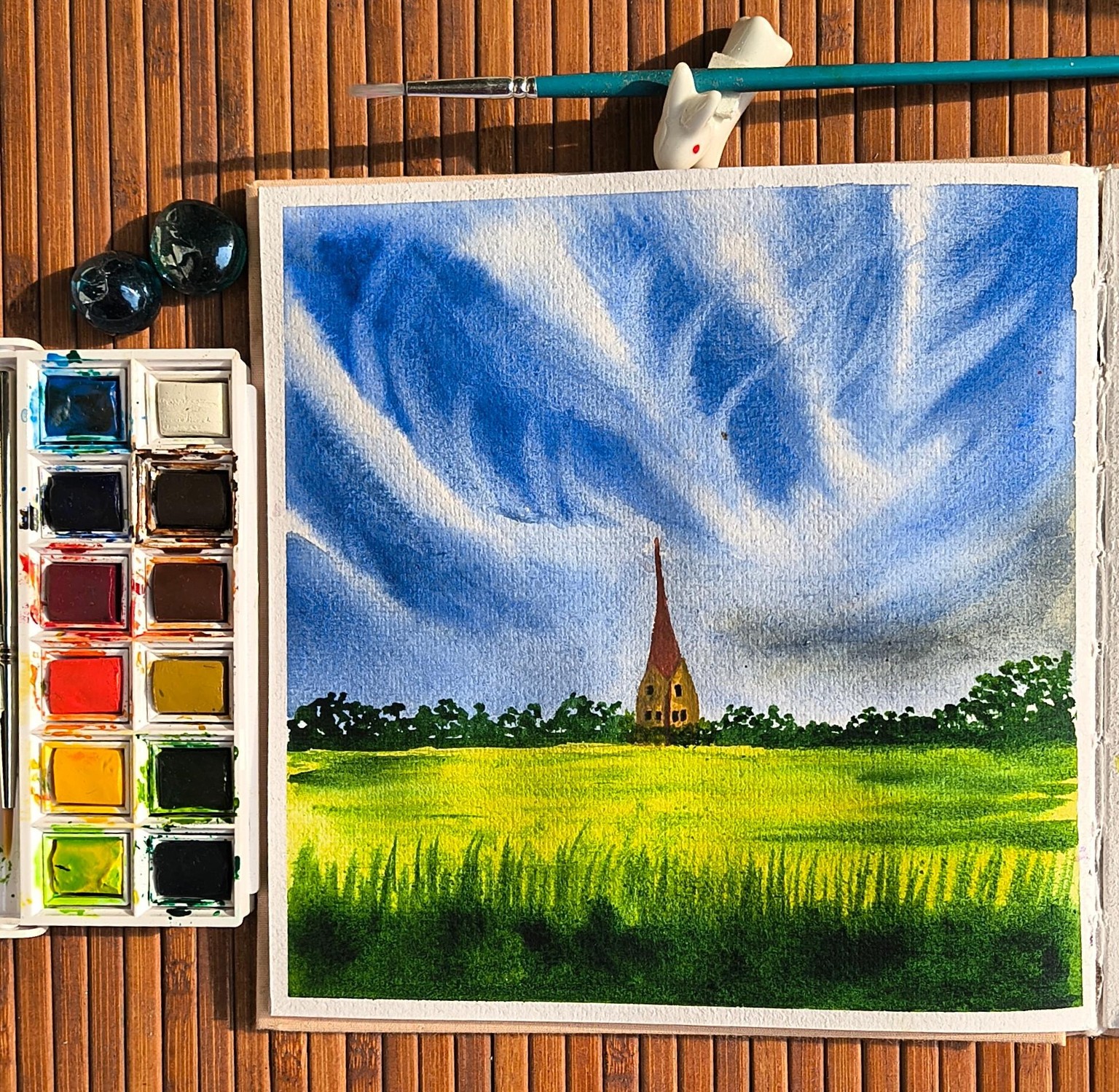 Painting Watercolour Skies with Nilam - image 6 - student project