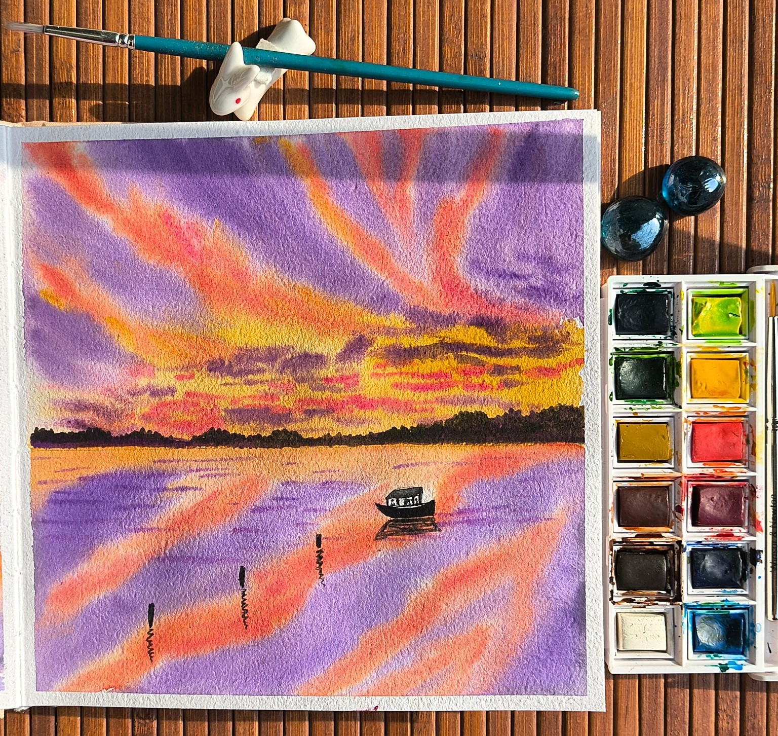 Painting Watercolour Skies with Nilam - image 7 - student project