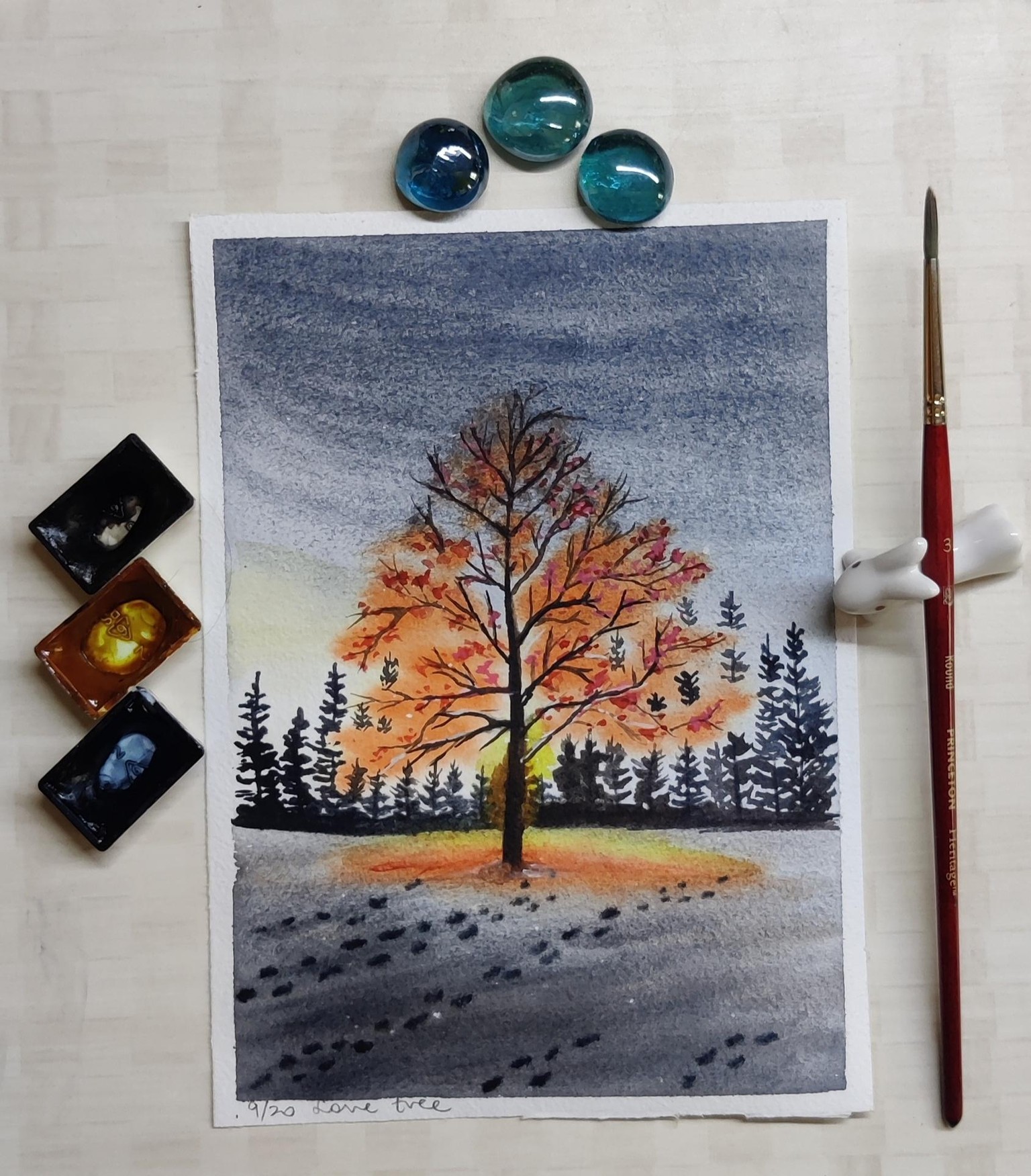 Sketchbook Watercolour Landscapes with Geethu - image 12 - student project