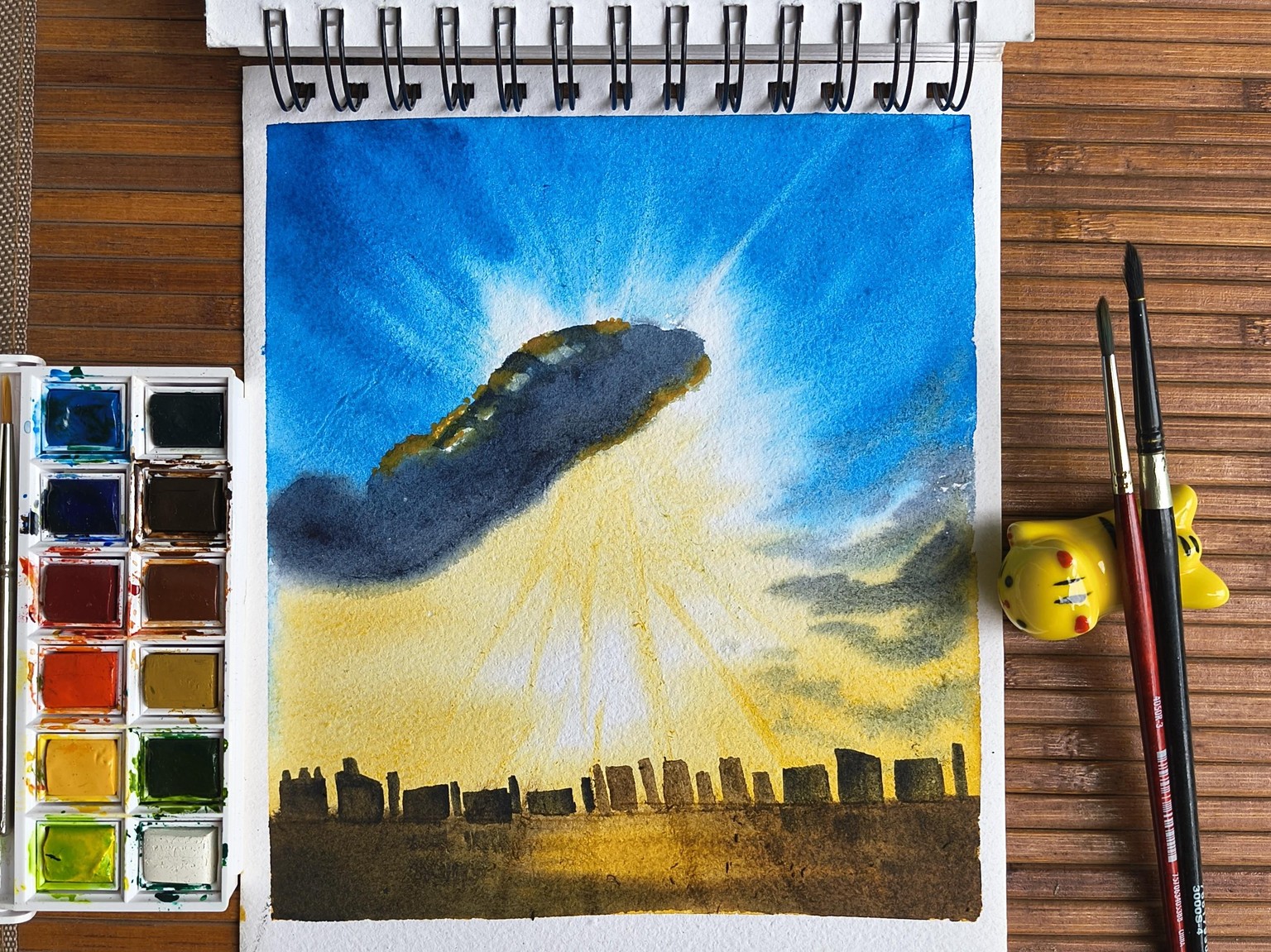 Expressive Watercolour Skies - image 8 - student project