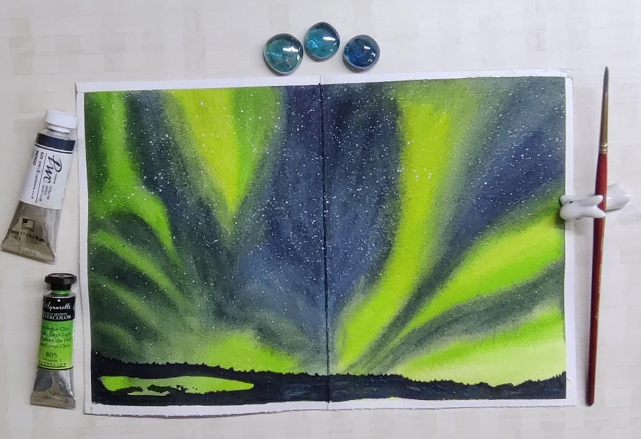 Sketchbook Watercolour Landscapes with Geethu - image 11 - student project